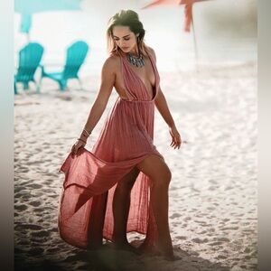 Vestido Boho Verano Tulum Zoe by Oceana TULUM ~ Maxi ~ One Size ~ Ocean Blue